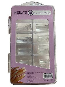 Unha Postiça Transparente MU-200-2 100pcs - MEILY´S