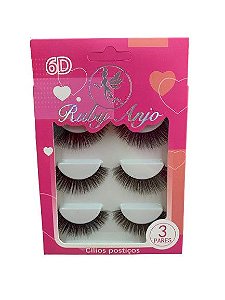 Cartela 3 Pares de Cílios Postiços - Ruby Anjo