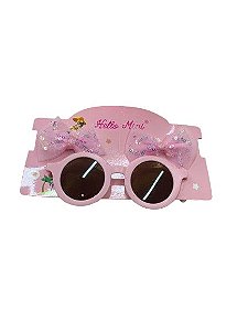 Òculos de Sol Infantil com Laçinho Rosa Claro - Hello Mini