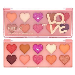 Paleta de Sombras Coração Cor 1 - Pink 21