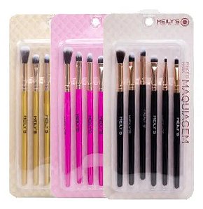 Kit 6 Pincéis Rosa Pink - Meily´s
