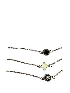 Kit 3 Pares Pulseiras Trevo