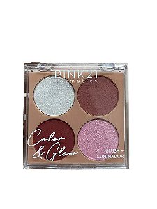 Blush + Iluminador Color e Glow Cor 02 - Pink 21