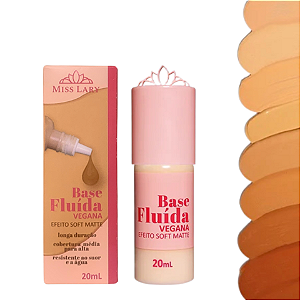Base Fluída Vegana Efeito Soft Matte Cor 06 - Miss Lary