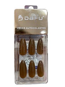 Unha Stilleto Autocolante Marrom - Dafu