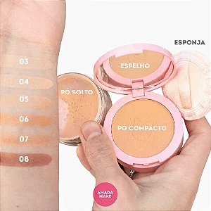 Duo Pó Compacto e Solto Antioxidante Cor 03 - Mia Make