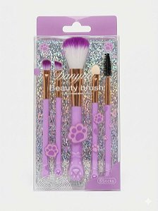 Kit 5 Pincéis Roxo - Danfula