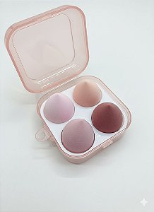 Kit 4 Esponjas Rosa no Potinho