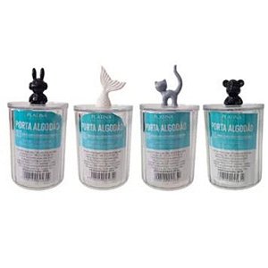 Porta Algodão Com Tampa Decorativa (Aleatoria)