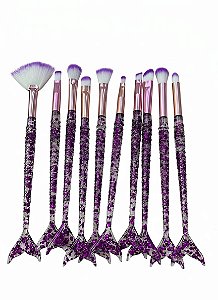 Kit 10 Pinceis Sereia (COR ALEATORIA)