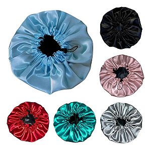 Touca de Cetim Dupla Face Com Regulador