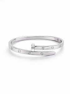 Bracelete Prego Liso em Aço Inoxidável N04 - NÃO HÁ TROCA