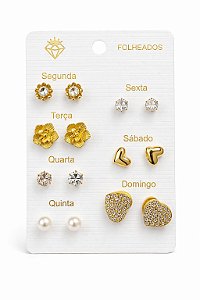 Kit C/7 Brincos Days Of The Week N11 - NÃO HÁ TROCA