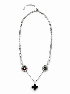 Colar Prata Black Clover N21 em Aço Inoxidável - NÃO HÁ TROCA