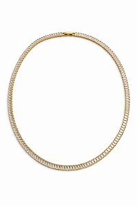 Choker Riviera Cristal Dourado - NÃO HÁ TROCA