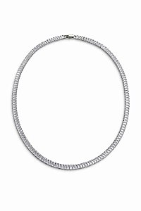 Choker Riviera Cristal Prata - NÃO HÁ TROCA