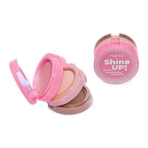 Trio Shine Up Blush iluminador e Contorno Cor 03 - Mahav