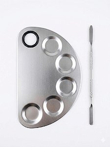 Placa de Aço Inox e Espátula