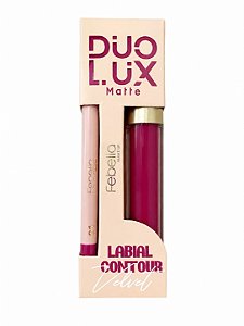 Batom Líquido & Contorno Labial Duo Lux Cor 01 - Febella
