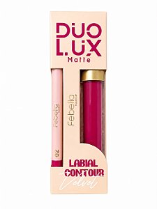Batom Líquido & Contorno Labial Duo Lux Cor 02 - Febella