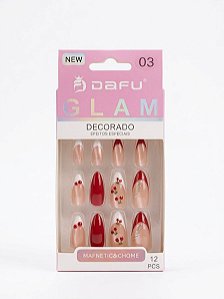 Unha 12 Pçs Decorado Efeito Especiais 03 - Dafu