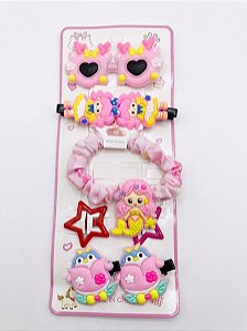 Kit Presilhas Infantil Rosa