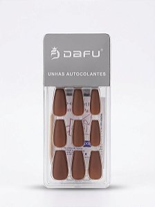Unha Autocolante Nude Escuro - Dafu