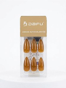 Unha Autocolante Stileto Caramelo - Dafu
