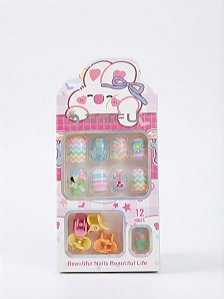 Unha Infantil 12 pçs + Presilhas 02 - Dafu