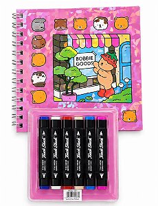 Livro Bobbie Goods + 6 Canetinhas Touch