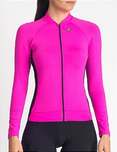 Camisa Ciclismo Poli Core Fem. Longa Pink