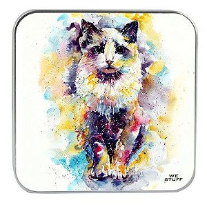 Carregador Portátil "Powerbank" O Gato Aquarela com 7.800 mAh