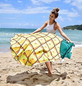 CANGA DE PRAIA EM FORMATO DE ABACAXI