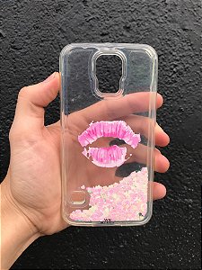 Capa para Celular "Case" Kiss Glitter Samsung
