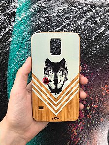 Capa para Celular "Case" O Lobo e a Rosa Bambu Samsung