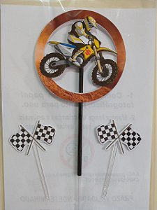 Motos Motocicletas e Bikes Papel De Arroz p/ Bolo Retangular A4 20x30cm  (Motocross) MOD.01