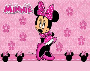 Bolo minnie rosa c/ papel arroz especial 