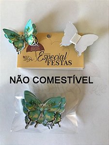 BORBOLETA REAL 001 NÃO COMESTÍVEL (SCRAP 3D) 6 UNIDADES