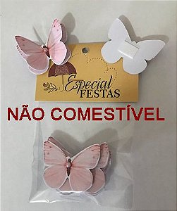 BORBOLETA REAL 016 NÃO COMESTÍVEL (SCRAP 3D) 6 UNIDADES