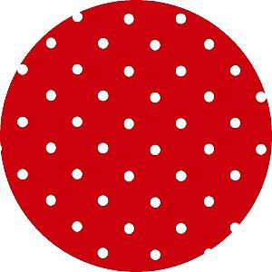 BOLINHA BRANCA FUNDO VERMELHO 19 CM