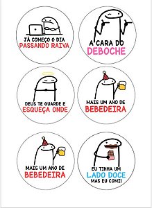 MEME FLORK MINI TOPO DE BOLO (UNIDADE) - PAPEL ARROZ ESPECIAL