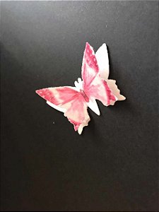 BORBOLETA CORTADA CONJUGADA ROSA - 10 UNIDADES