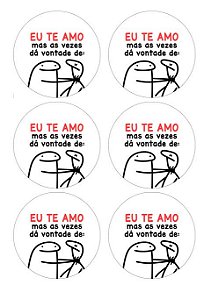 MEME FLORK DIA DOS NAMORADOS MINI TOPO DE BOLO (UNIDADE) - PAPEL ARROZ  ESPECIAL