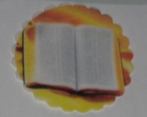 BIBLIA 001 MEDALHAO 5 CM - 15 UNIDADES CORTADO
