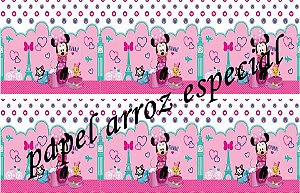 Bolo minnie rosa c/ papel arroz especial 