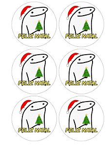 BENTO CAKE FLORK NATAL 002 6 UNIDADES (PAPEL ARROZ)