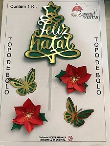 KIT DECORAÇÃO LILAS PEROLADO (TOPO + FLOR + BORBOLETAS) - PAPEL