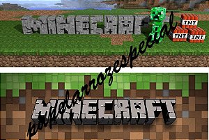 MINECRAFT FAIXA LATERAL 002 A4 - PAPEL ARROZ ESPECIAL