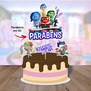 DIVERTIDAMENTE TOPO DE BOLO (DETALHE 3D)