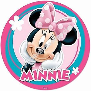 Bolo minnie rosa c/ papel arroz especial 